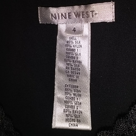 Nine West flocked velvet silk blend blouse sz 4 - Picture 6 of 8